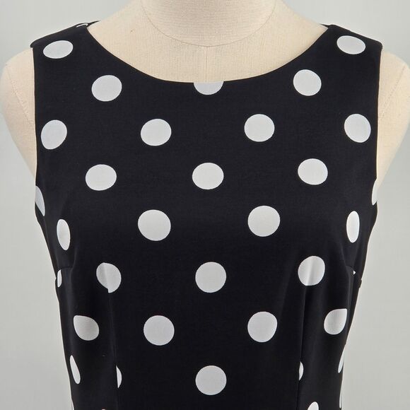 ALYX Dress Polka Dots Size 6 Black and White Sleeveless - Picture 1 of 7